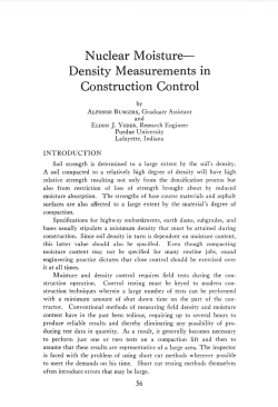 Nuclear Moisture&mdash; Density Measurements in - Purdue e-Pubs
