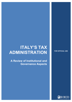 italy`s tax administration - Ministero dell`Economia e delle Finanze
