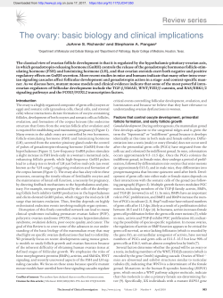 The ovary: basic biology and clinical implications