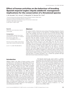 Effect of human activities on the behaviour of breeding Spanish