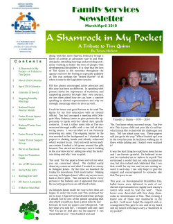 A Shamrock in My Pocket - The Arc Northern Chesapeake Region