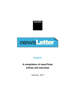 English A compilation of newsTicker articles and exercises