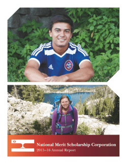 2015-16 Annual Report - National Merit Scholarship Corporation
