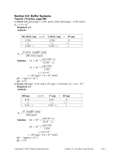 8.8 Buffer Systems
