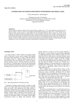 ATOMISATION OF SOLID SUSPENSIONS WITH DISSOLVED