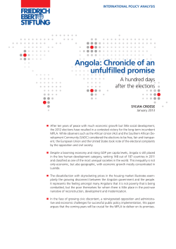 Angola: Chronicle of an unfulfilled promise