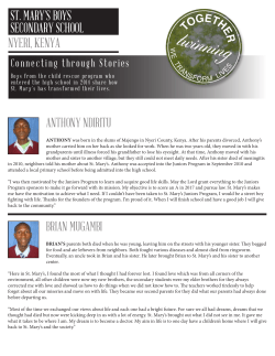 st. mary`s boys secondary school nyeri, kenya