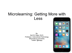 microlearning Karl Kapp - UL Compliance to Performance