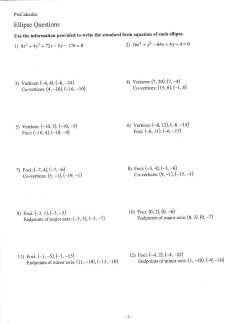 Ellipse Questions