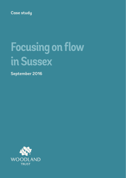 Focusing on flow - Sussex Wildlife Trust