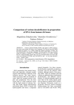 Comparison of various decalcificators in preparation of DNA from