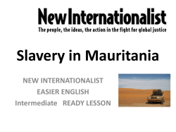 Slavery in Mauritania - New Internationalist Easier English Wiki