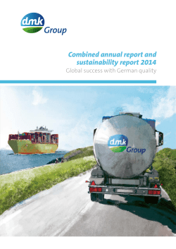 Combined annual report and sustainability report 2014