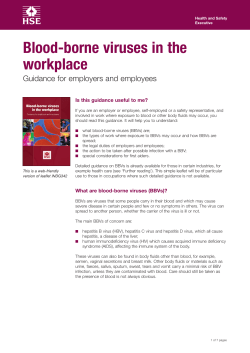 Blood-borne viruses in the workplace