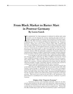 From Black Market to Barter Mart in Postwar Germany