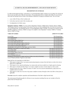 accidental death, dismemberment, and loss