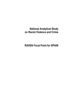 National Analytical Study on Racist Violence and Crime RAXEN