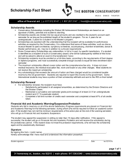2016-2017 Scholarship Fact Sheet