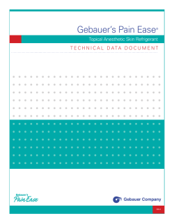 Pain Ease Technical Data