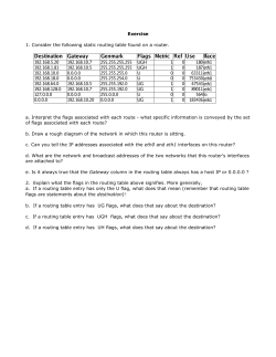 Destination Gateway Flags Metric Ref Use Genmark Iface