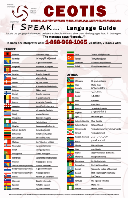 CEOTIS Language Guide - CEOTIS