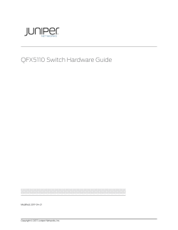 QFX5110 Switch Hardware Guide