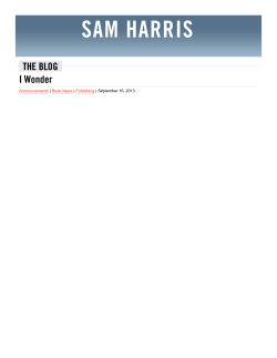 I Wonder : Sam Harris