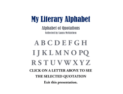 Literary Alphabet