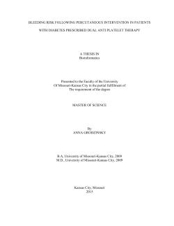 BLEEDING RISK FOLLOWING PERCUTANEOUS INTERVENTION