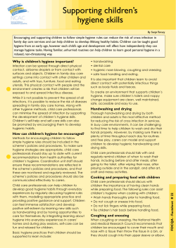 Factsheet # 22 - Supporting Children`s Hygiene Skills