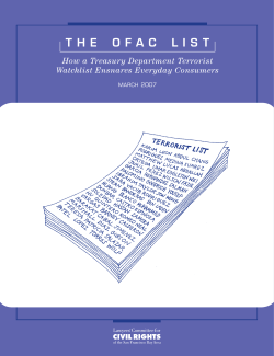 The OFAC List: How a Treasury Department Watchlist Ensnares