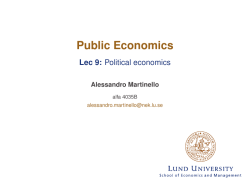 Public Economics - Lec 9: Political economics