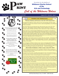 PAW RINT Call of the Whitmore Wolves