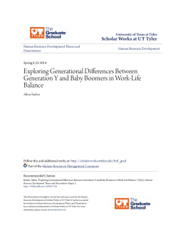 Exploring Generational Differences Between Generation Y and