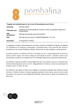 Tragedy and philanthropia in the Lives of Demosthenes and Cicero