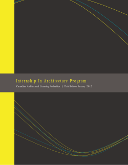 Internship In Architecture Program - Ontario Association of Architects