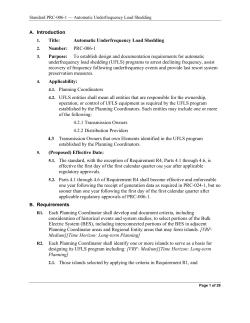 A. Introduction Title: Automatic Underfrequency Load Shedding