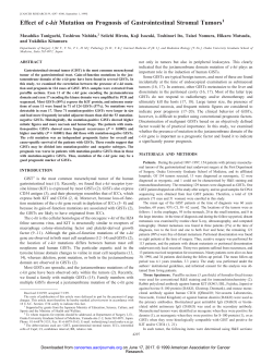 Effect of c-kit Mutation on Prognosis of Gastrointestinal Stromal
