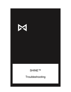 SHINE&trade; Troubleshooting