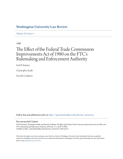 The Effect of the Federal Trade Commission Improvements Act of