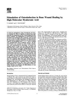 Stimulation of Osteoinduction in Bone Wound Healing