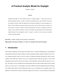 A Practical Analytic Model for Daylight