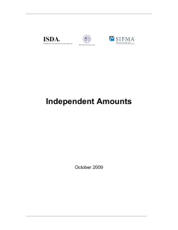 Independent Amount Whitepaper - October 22, 2009