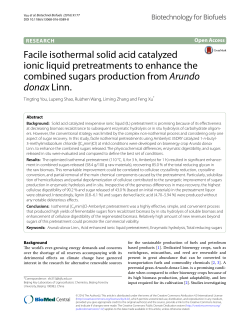 Facile isothermal solid acid catalyzed ionic liquid pretreatments to