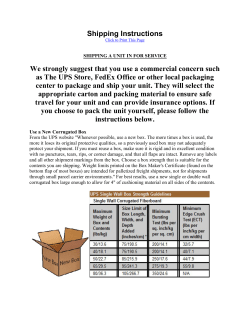 Shipping Instructions