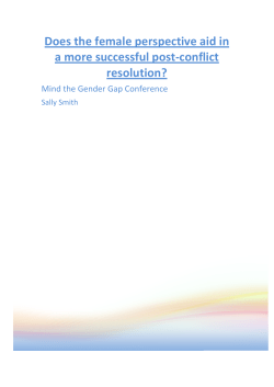 Does the female perspective aid in a more successful post