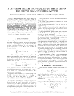 a universal square-root nyquist (m) filter design for digital