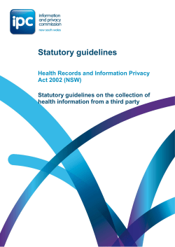 Statutory guidelines - Information and Privacy Commission