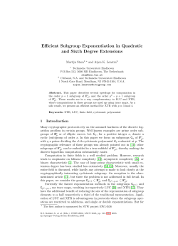Efficient Subgroup Exponentiation in Quadratic and Sixth Degree