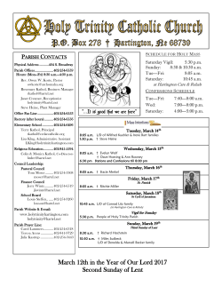 March 12th in the Year of Our Lord 2017 Second Sunday of Lent